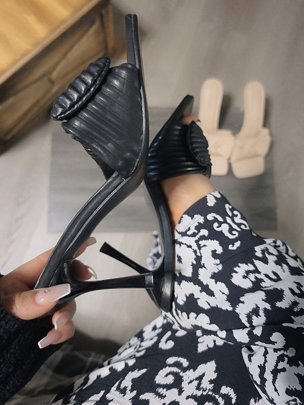 Bow Square Toe Slide heel - Picture 4 of 7